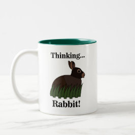 Caneca De Café Em Dois Tons Coelho Bunny Fofo