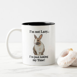 Caneca De Café Em Dois Tons Coelho Coelho Animal Engraçado