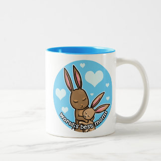Caneca De Café Em Dois Tons Coelho da mamã dos mundos o melhor