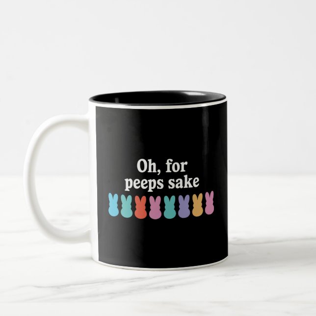 Caneca De Café Em Dois Tons Coelho da Páscoa Feliz Carnaval Religioso Cristão  (Esquerda)