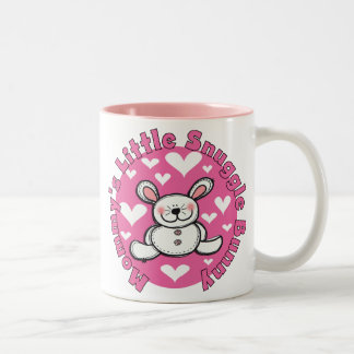 Caneca De Café Em Dois Tons Coelho do Snuggle da mamã pouco