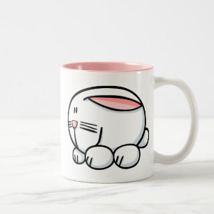 Caneca De Café Em Dois Tons Coelho dos desenhos animados