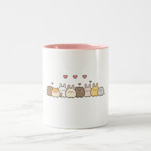 Caneca De Café Em Dois Tons Coelho engraçado
