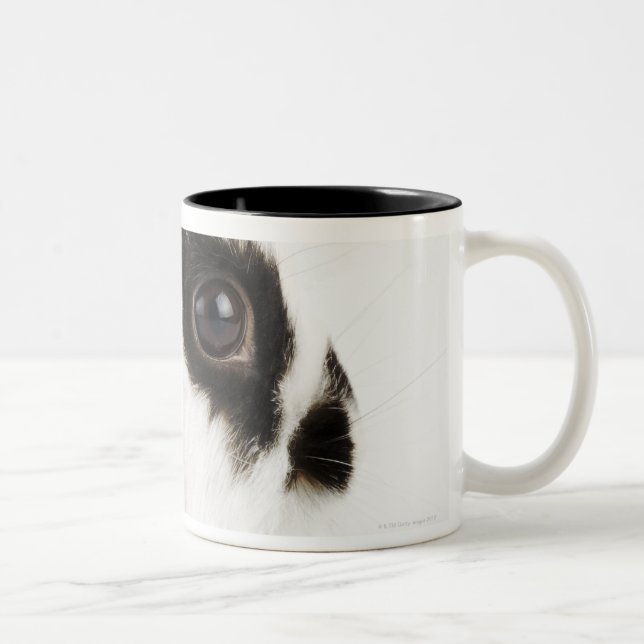 Caneca De Café Em Dois Tons Coelho lanoso do jérsei (Direita)