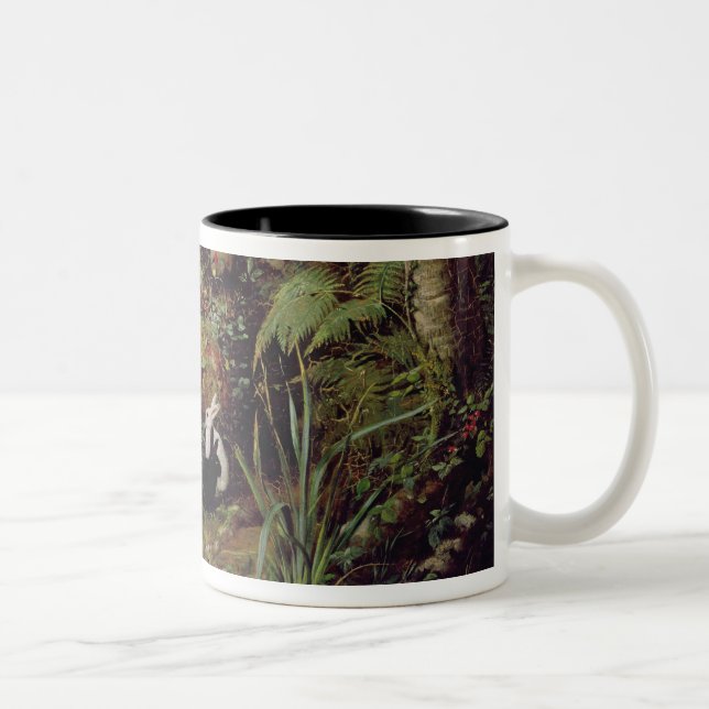 Caneca De Café Em Dois Tons Coelhos dispersos (Direita)