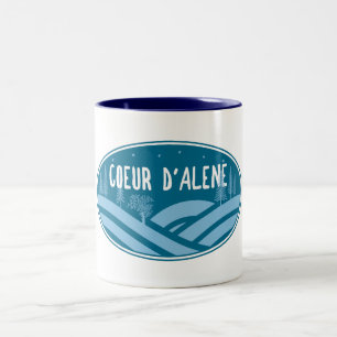 Caneca De Café Em Dois Tons Coeur d'Alene Idaho ao Ar Livre