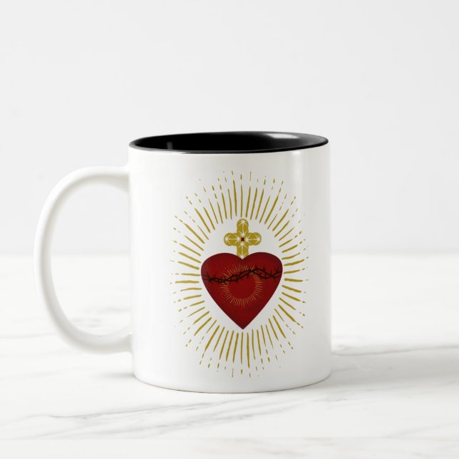 Caneca De Café Em Dois Tons Coeur de Jésus (Esquerda)