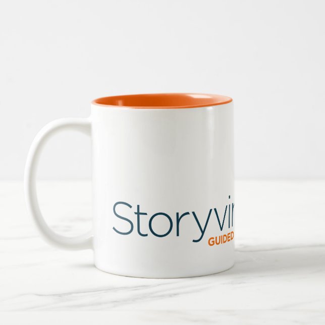 Caneca De Café Em Dois Tons COFÉ CUP - Testemunha branca/laranja (Esquerda)