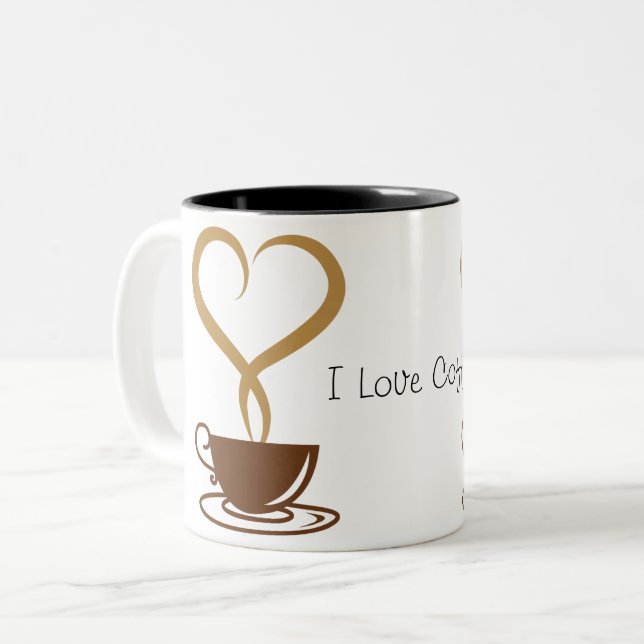 Caneca De Café Em Dois Tons Coffee Coffee De Dois Tons (Frente Esquerda)