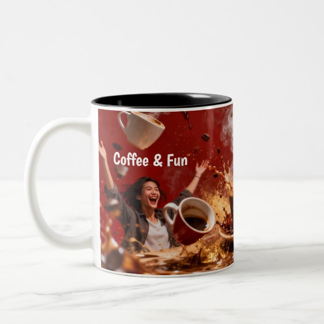 Caneca De Café Em Dois Tons Coffee & Fun Mug (Esquerda)
