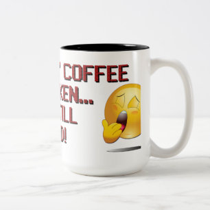 Caneca De Café Em Dois Tons Coffee Humor De Café Quebrado
