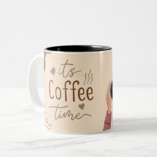 Caneca De Café Em Dois Tons Coffee Lover's Mug Start Your Day with a Warm Sip