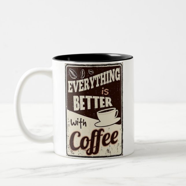 Caneca De Café Em Dois Tons Coffee Mug (Esquerda)
