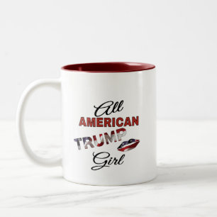 Caneca De Café Em Dois Tons Coffee Mug: All American Trump Girl