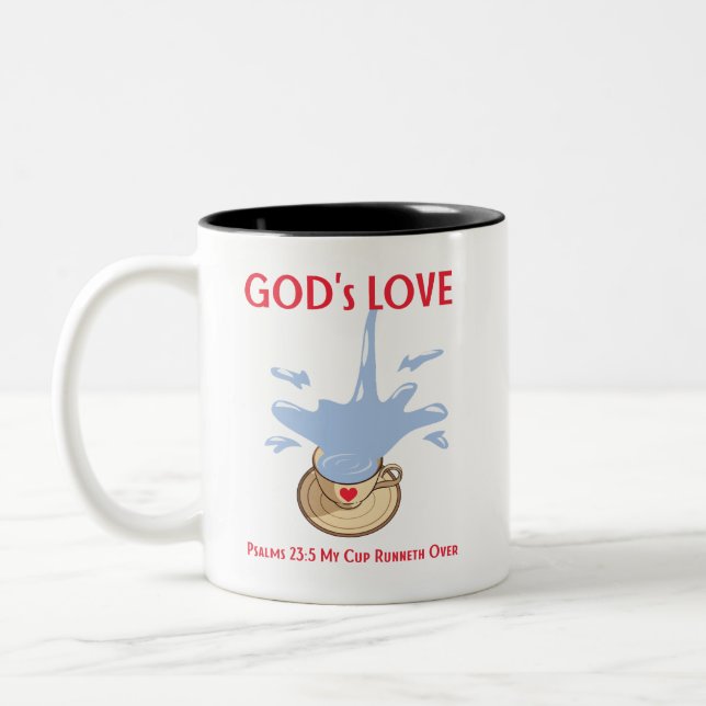 Caneca De Café Em Dois Tons Coffee Mug com Escritura (Esquerda)