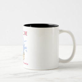 Caneca De Café Em Dois Tons Coffee Mug com Escritura
