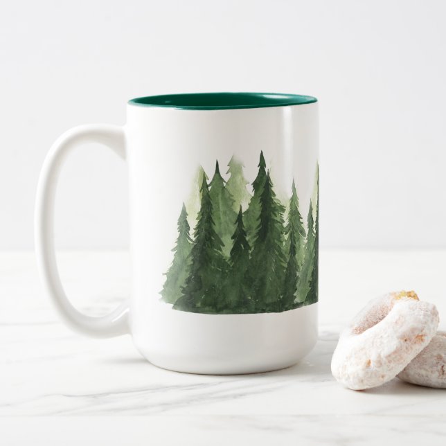 Caneca De Café Em Dois Tons Coffee Mug de Natal, (Com Donut)