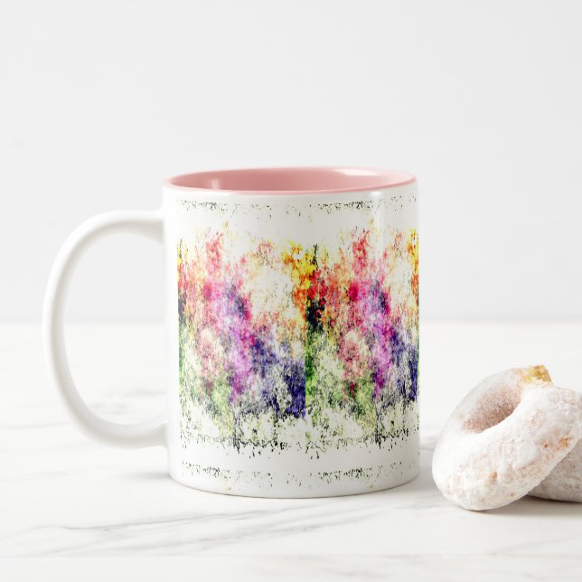Caneca De Café Em Dois Tons Coffee Mug de "Primavera precoce" (Com Donut)