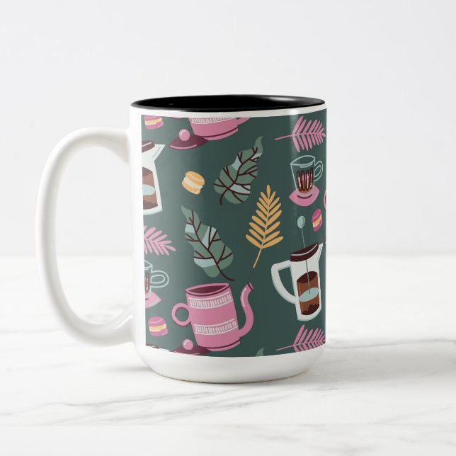 Caneca De Café Em Dois Tons Coffee Mug design  (Esquerda)