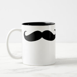 Caneca De Café Em Dois Tons Coffee Mug disfarça bigode engraçado