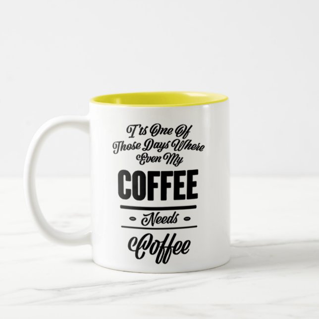 Caneca De Café Em Dois Tons Coffee Mug Engraçado (Esquerda)