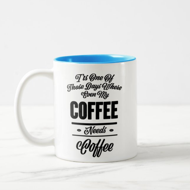 Caneca De Café Em Dois Tons Coffee Mug Engraçado (Esquerda)