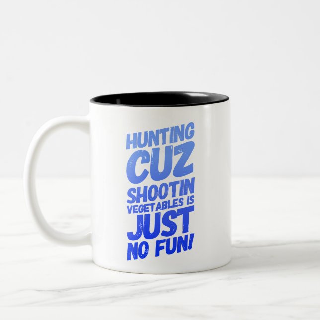 Caneca De Café Em Dois Tons Coffee Mug Engraçado De Caça (Esquerda)