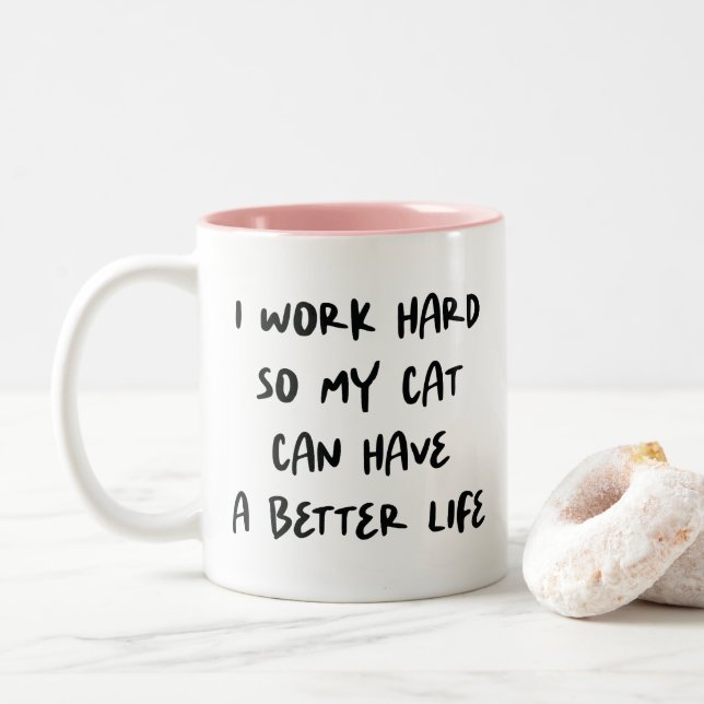 Caneca De Café Em Dois Tons Coffee Mug Engraçado De Dois Tons (Com Donut)