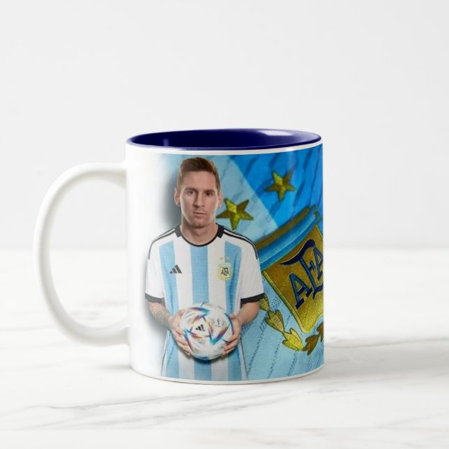 Caneca De Café Em Dois Tons Coffee mug Messi mug (Esquerda)