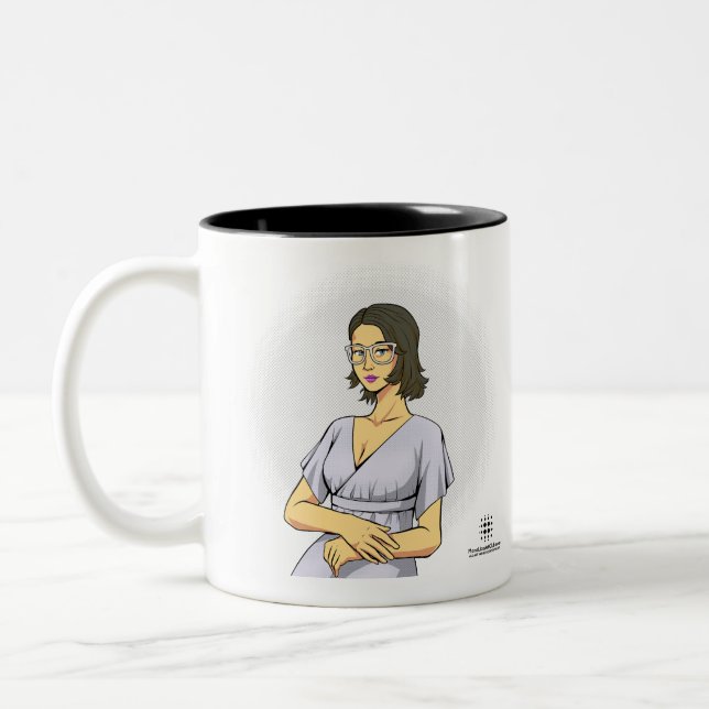 Caneca De Café Em Dois Tons Coffee Mug Mona Liza finlandish (Esquerda)