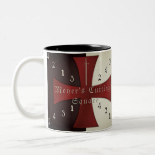 Caneca De Café Em Dois Tons Coffee Mug Quadrado