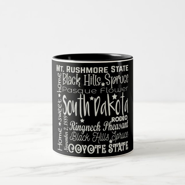 Caneca De Café Em Dois Tons Coffee Mug State/South Dakota (Centro)