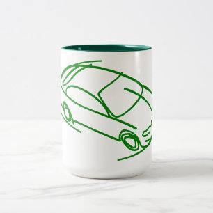Caneca De Café Em Dois Tons Coffee Sketch Moderno