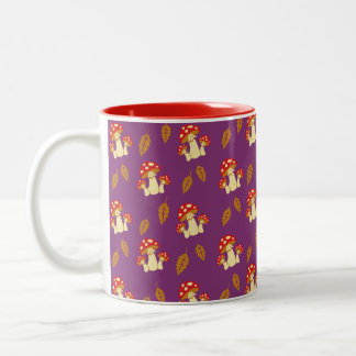 Caneca De Café Em Dois Tons cogumelo