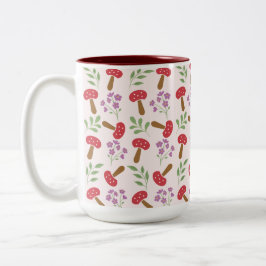 Caneca De Café Em Dois Tons Cogumelos e Sangue Encantadores