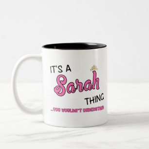 Caneca De Café Em Dois Tons Coisa da Sarah que você não entenderia