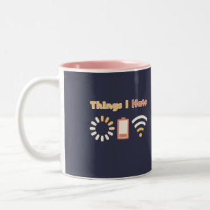 Caneca De Café Em Dois Tons Coisas que Eu Odeio Codificação de Computador