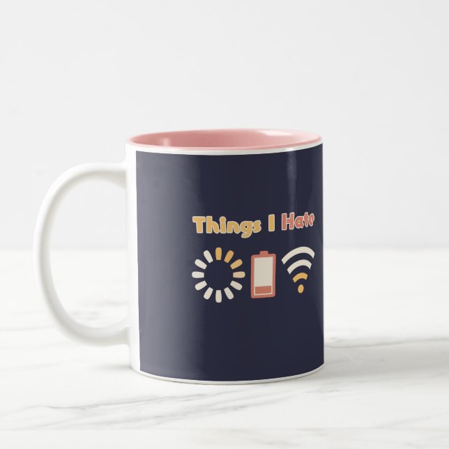 Caneca De Café Em Dois Tons Coisas que Eu Odeio Codificação de Computador (Esquerda)