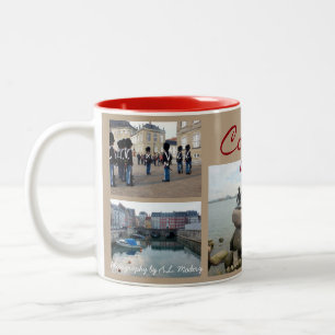 Caneca De Café Em Dois Tons Colagem de Copenhaga