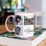 Caneca De Café Em Dois Tons Colagem de Fotografias do Instagram de Tendência M<br><div class="desc">Para a melhor Mãe de sempre para o Dia de as mães: uma moça moderna,  moça moda,  moda moda,  com sua colagem pessoal de fotos da família,  mensagem especial e nomes.</div>