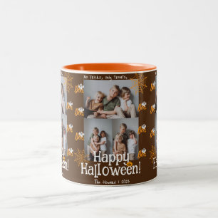 Caneca De Café Em Dois Tons Colagem de Fotos do Dia das Bruxas de Boo-bompkin 