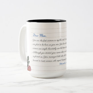 Caneca De Café Em Dois Tons Colagem de Fotos Personalizada do Monograma Minima