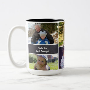 Caneca De Café Em Dois Tons Colagem de Fotos Personalizada Você é o melhor v