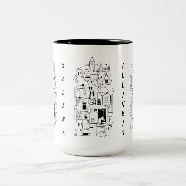 Caneca De Café Em Dois Tons colagem de galena ilIllinois (Centro)