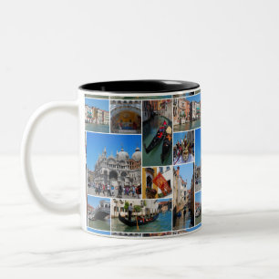 Caneca De Café Em Dois Tons Colagem de Veneza