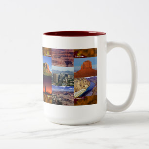 Caneca De Café Em Dois Tons Colagem do Deserto arizona