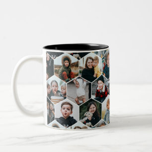 Caneca De Café Em Dois Tons Colagem em favo de mel com 19 fotos