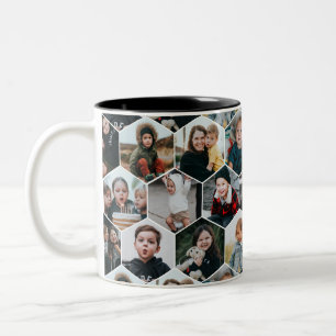Caneca De Café Em Dois Tons Colagem Honeycomb 19-Foto