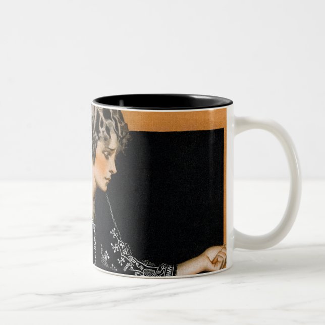 Caneca De Café Em Dois Tons Colar quebrada da pérola (Direita)