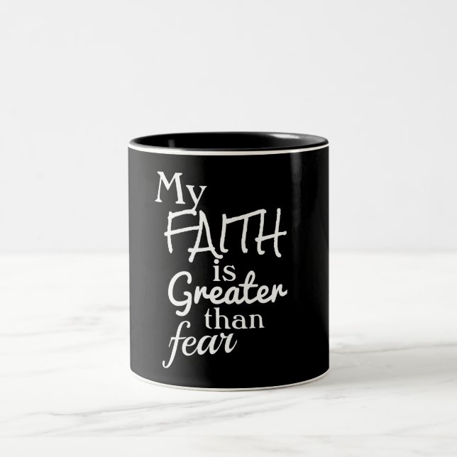 Caneca De Café Em Dois Tons Coleção de Presentes de Fé - (Centro)